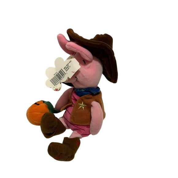 Disney Mouseketoys Winnie The Pooh Cowboy Sheriff Piglet Bean Bag Stuffed Plush - Picture 4 of 9